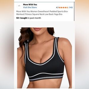 Move with You Sweatheart neckline sports bra